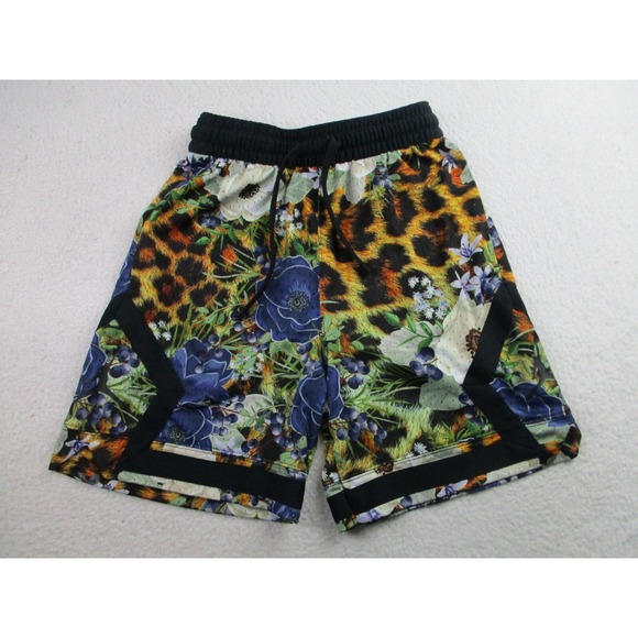 Nike Air Jordan Sport Diamond Shorts Mens S Multicolor Leopard Floral AOP Active - Picture 1 of 11